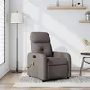 Image de vidaXL Fauteuil de massage inclinable Taupe Tissu