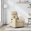 Image de vidaXL Fauteuil de massage inclinable CrÃ¨me Tissu