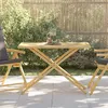 Image de vidaXL Vidaxl Table De Jardin Pliable 110x55x75 Cm Bambou