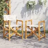 Image de Vidaxl Chaises De Jardin Pliables Lot De 2 Blanc CrÃ¨me Tissu