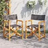 Image de vidaXL Chaises de réalisateur pliables lot de 2 gris foncé tissu365838