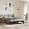 Image de vidaXL Cadre de lit métal sans matelas avec tête de lit noir 120x190cm