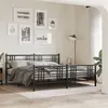 Image de vidaXL Cadre de lit métal avec tête de lit/pied de lit noir 183x213 cm
