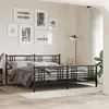 Image de vidaXL Cadre de lit métal avec tête de lit/pied de lit noir 193x203 cm