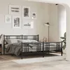 Image de vidaXL Cadre de lit métal avec tête de lit/pied de lit noir 200x200 cm