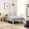 Image de vidaXL Cadre de lit métal sans matelas et tête de lit blanc 100x200 cm