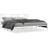 Image de vidaXL Vidaxl Cadre De Lit Métal Sans Matelas Et Tête De Lit Blanc 183x213 Cm