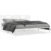 Image de vidaXL Cadre de lit métal sans matelas et tête de lit blanc 200x200 cm