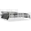 Image de vidaXL Cadre de lit métal sans matelas et pied de lit blanc 183x213 cm