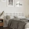 Image de vidaXL Tête de lit métal blanc 120 cm