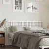 Image de vidaXL Tête de lit métal blanc 160 cm