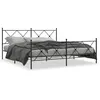 Image de vidaXL Cadre de lit mÃ©tal sans matelas avec pied de lit noir 183x213cm