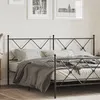 Image de vidaXL Tête de lit métal noir 180 cm