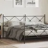 Image de vidaXL TÃªte de lit mÃ©tal noir 200 cm