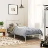 Image de vidaXL Cadre de lit métal sans matelas avec tête de lit blanc 75x190cm