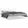 Image de vidaXL Cadre de lit mÃ©tal sans matelas et tÃªte de lit blanc 183x213 cm