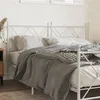Image de vidaXL Tête de lit métal blanc 160 cm
