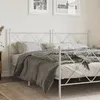 Image de vidaXL Tête de lit métal blanc 180 cm