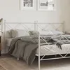 Image de vidaXL Tête de lit métal blanc 200 cm