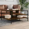 Image de vidaXL Table basse chêne fumé 100x100x48,5 cm bois d'ingénierie