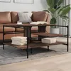 Image de vidaXL Table basse chêne marron 100x100x48,5 cm bois d'ingénierie842315