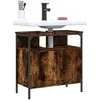 Image de vidaXL Armoire lavabo de salle de bain chÃªne fumÃ© 60x30x60 cm