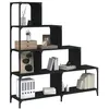Image de vidaXL Bibliothèque à 4 niveaux noir 139x33,5x149 cm bois d'ingénierie
