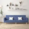 Image de vidaXL Canapé-lit à 2 places bleu tissu375788