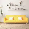 Image de vidaXL Canapé-lit à 2 places jaune tissu375789