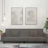 Image de vidaXL Canapé-lit à 2 places avec deux oreillers Gris foncé Velours375817