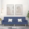 Image de vidaXL Canapé-lit à 2 places bleu tissu