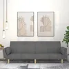 Image de vidaXL CanapÃ©-lit Ã  2 places avec deux oreillers gris clair tissu