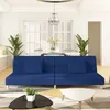 Image de vidaXL Vidaxl Canapé-Lit À 2 Places Avec Deux Oreillers Bleu Tissu
