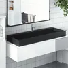Image de vidaXL Vasque 120x46x11 cm fonte minÃ©rale/marbre noir mat