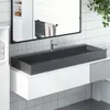 Image de vidaXL Vasque 120x46x11 cm fonte minÃ©rale/marbre anthracite