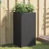 Image de vidaXL Jardinière noir 40x40x80 cm résine tressée366413