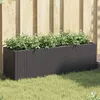 Image de Vidaxl JardiniÃ¨re Avec 3 Pots Noir 105x30x32 Cm RÃ©sine TressÃ©e