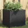 Image de vidaXL Jardinière noir 36x30x32 cm résine tressée366425