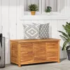 Image de vidaXL Boîte de rangement de jardin persiennes 113x50x56cm bois acacia365841