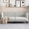 Image de vidaXL Canapé à 2 places gris clair velours372575