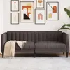 Image de vidaXL Canapé à 2 places marron foncé tissu372607