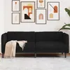 Image de vidaXL Canapé à 3 places noir tissu372615