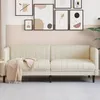 Image de vidaXL CanapÃ© Ã  3 places crÃ¨me tissu