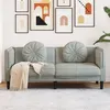 Image de vidaXL Canapé avec coussins 2 places gris clair velours372632