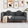 Image de vidaXL Canapé avec coussins 2 places gris foncé velours372633