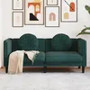 Image de vidaXL CanapÃ© avec coussins 2 places vert foncÃ© velours