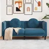 Image de vidaXL Canapé avec coussins 2 places bleu velours372640