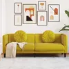 Image de vidaXL Canapé avec coussins 3 places jaune velours372648