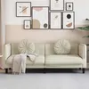 Image de vidaXL Canapé avec coussins 3 places crème velours372649