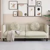 Image de vidaXL CanapÃ© avec coussins 3 places crÃ¨me velours